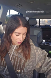 Hoodie in camo with puff print 'mother' on chest, customer photo – Little Mama Shirt Shop