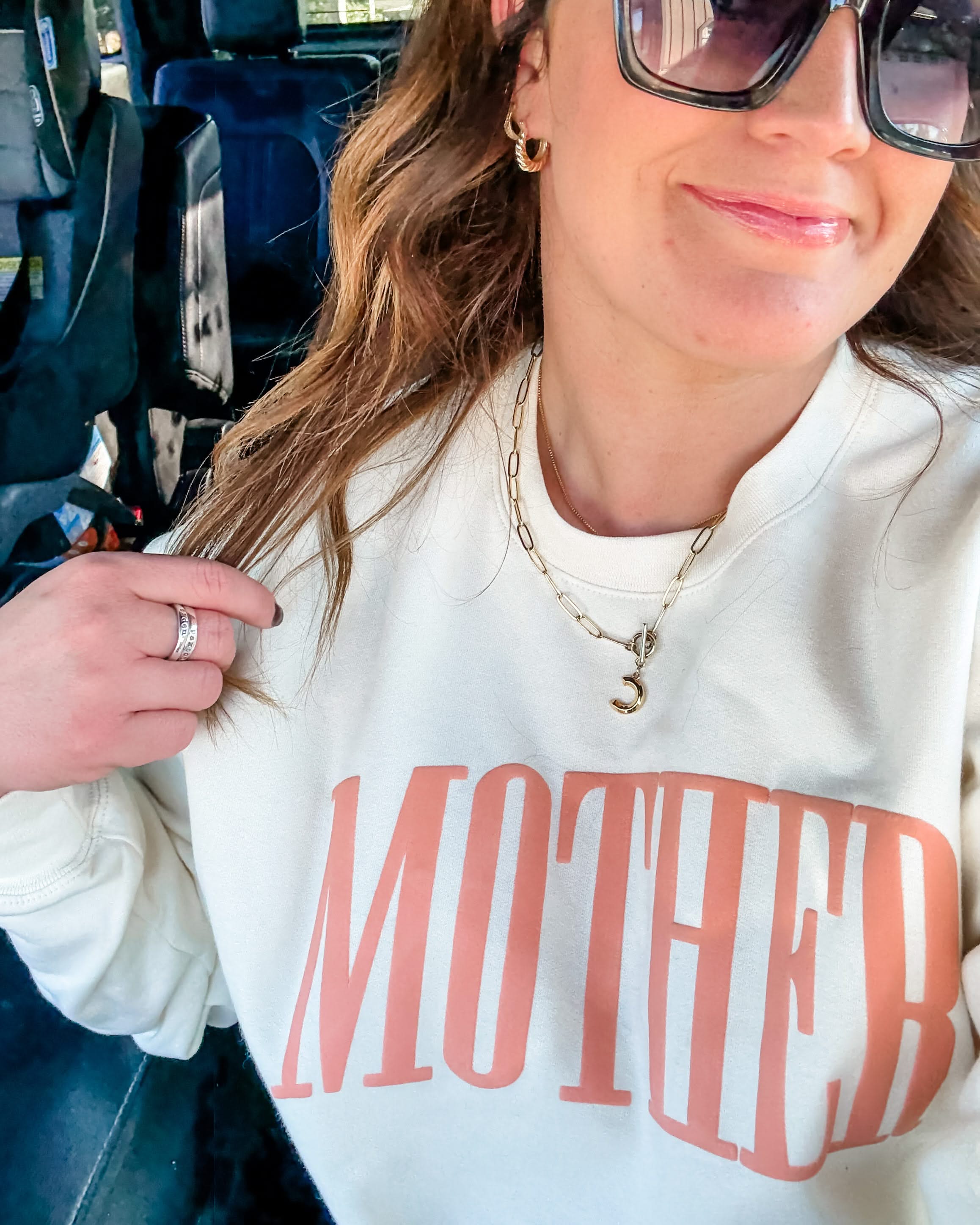 MOTHER - Coral Puff Print - Basic Fleece Little Mama Shirt Shop LLC
