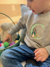 Embroidered Child Sweater - Hoppy Initials Little Mama Shirt Shop LLC
