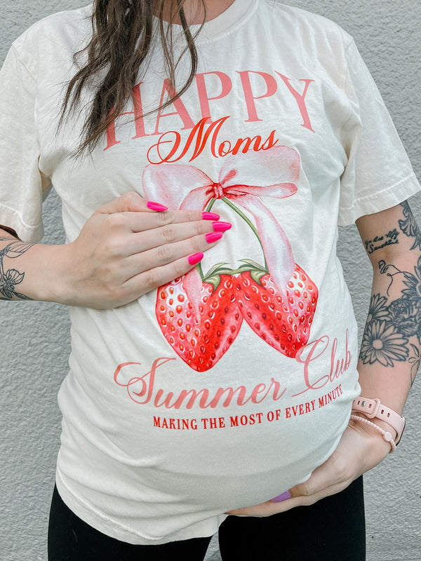 Happy Moms Summer Club (Girl's Girl Version) - SHORT SLEEVE COMFORT COLORS TEE