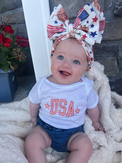 USA Gingham Tee - Child Red White & Blue Patriotic Shirt | Little Mama Shirt Shop Little Mama Shirt Shop