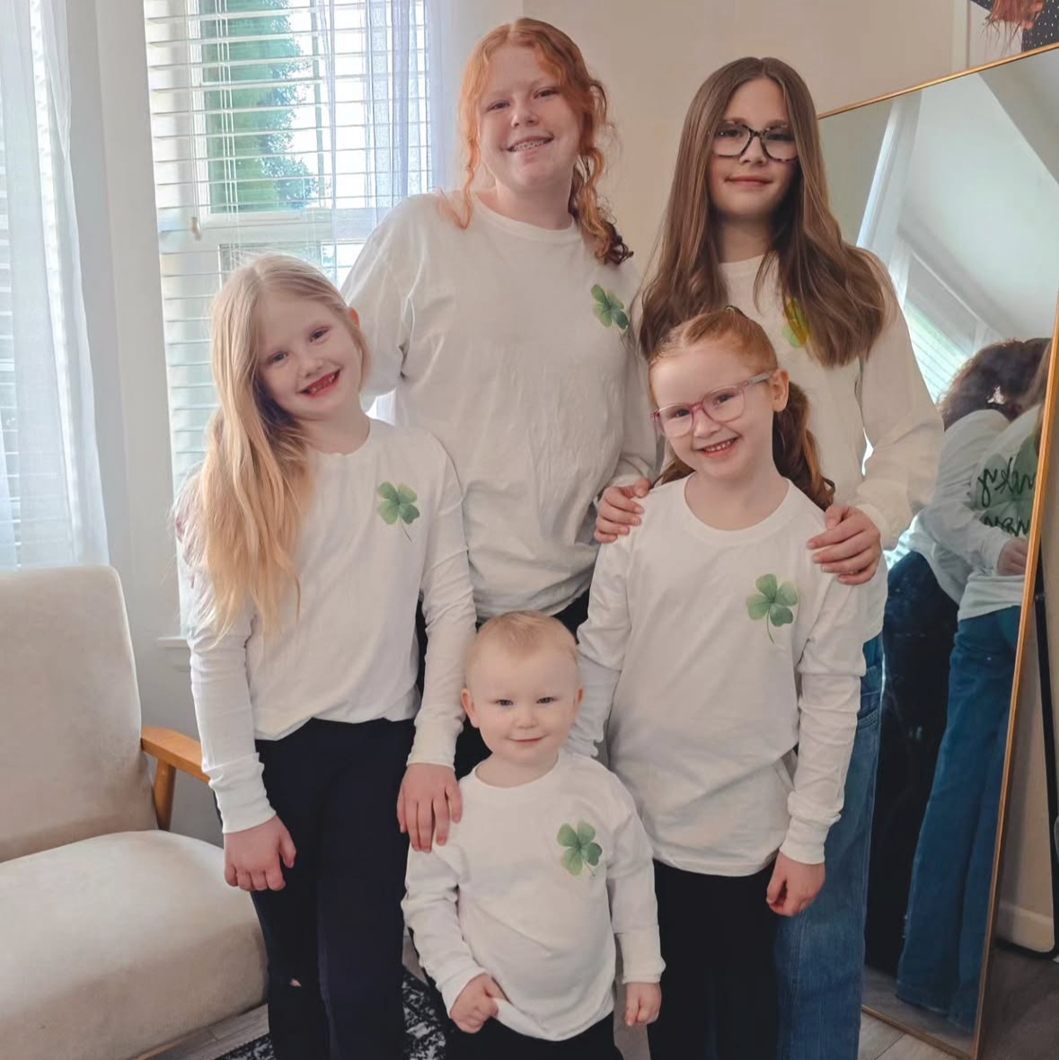 Watercolor Lucky You (pf&b) - LONG SLEEVE Comfort Colors Tee Little Mama Shirt Shop