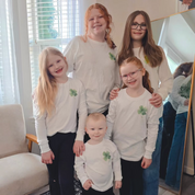 Watercolor Lucky You (pf&b) - LONG SLEEVE Comfort Colors Tee Little Mama Shirt Shop