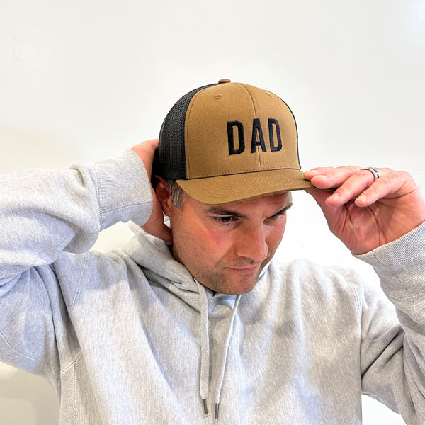 DAD (Classic) - Brown/Black Hat w/ Black Thread - Snapback