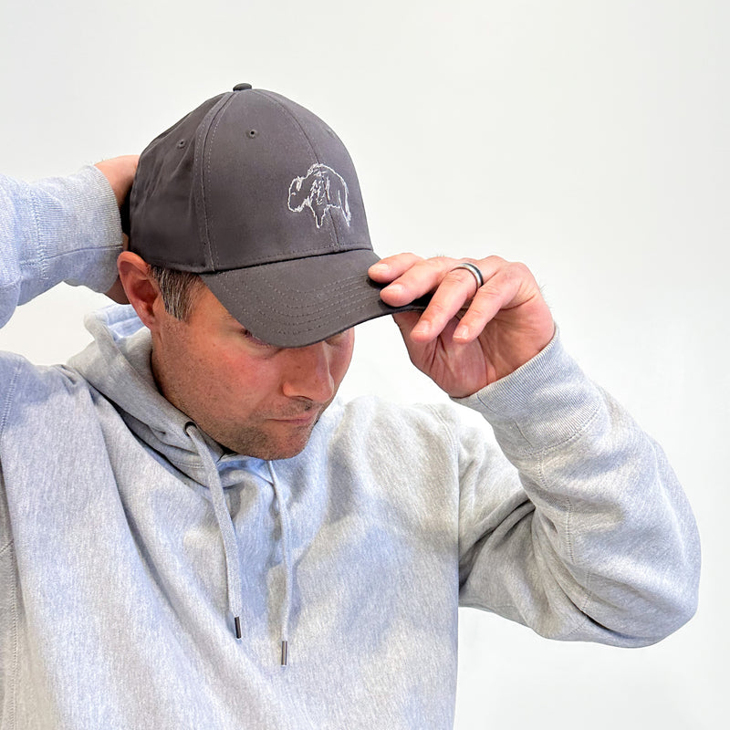 Buffalo - Gray w/ Silver Thread - Comfy Fit -  Baseball Cap