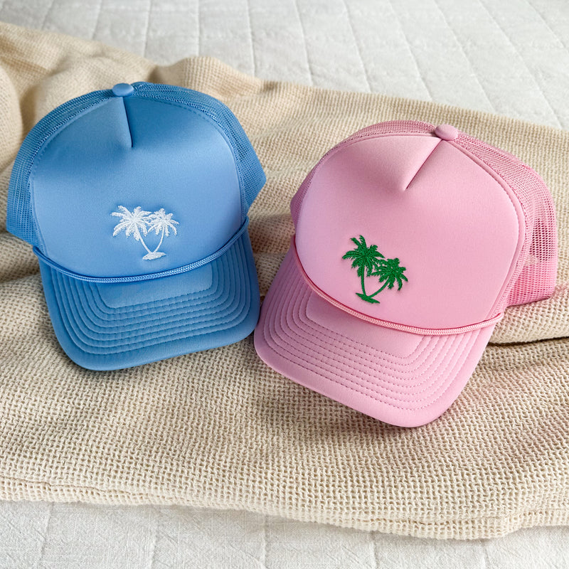 FOR OUR SUMMER GIRLIES - PALM TREE TRUCKER HAT