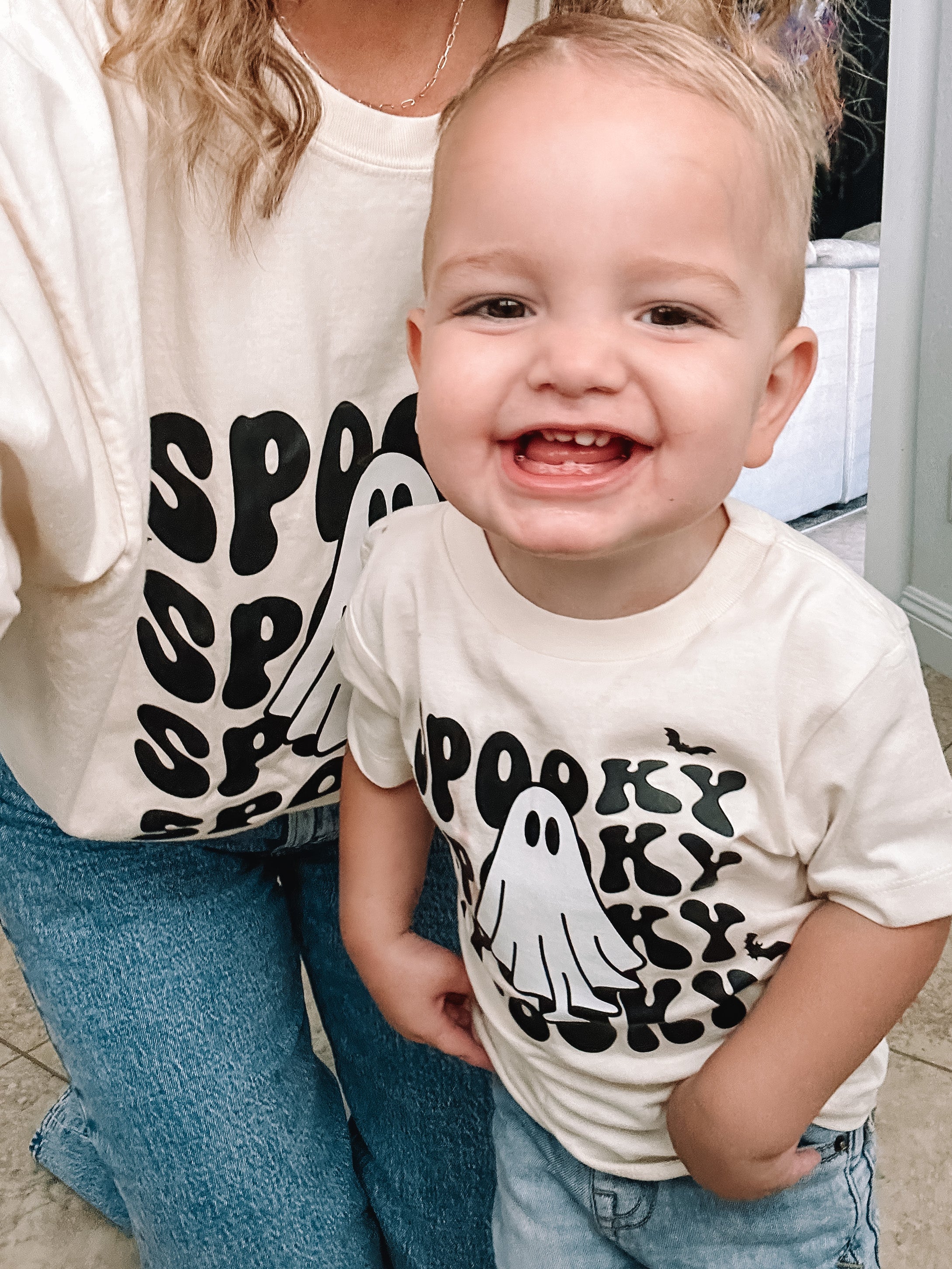 Spooky Ghost - Child Tee Little Mama Shirt Shop