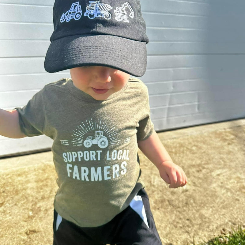 Support Local Farmers - Distressed Design - Short Sleeve Child Shirt