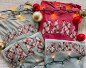 Christmas Gingham | Choose Your Name Grandparent Tee | Comfort Colors Little Mama Shirt Shop LLC
