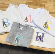 Embroidered Child Sweater - Hoppy Initials Little Mama Shirt Shop LLC
