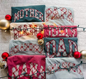 Christmas Gingham | Choose Your Name Adult Tee | Comfort Colors Little Mama Shirt Shop LLC