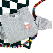 Embroidered BASIC Fleece - Gray - Cup Of Cheer Little Mama Shirt Shop LLC