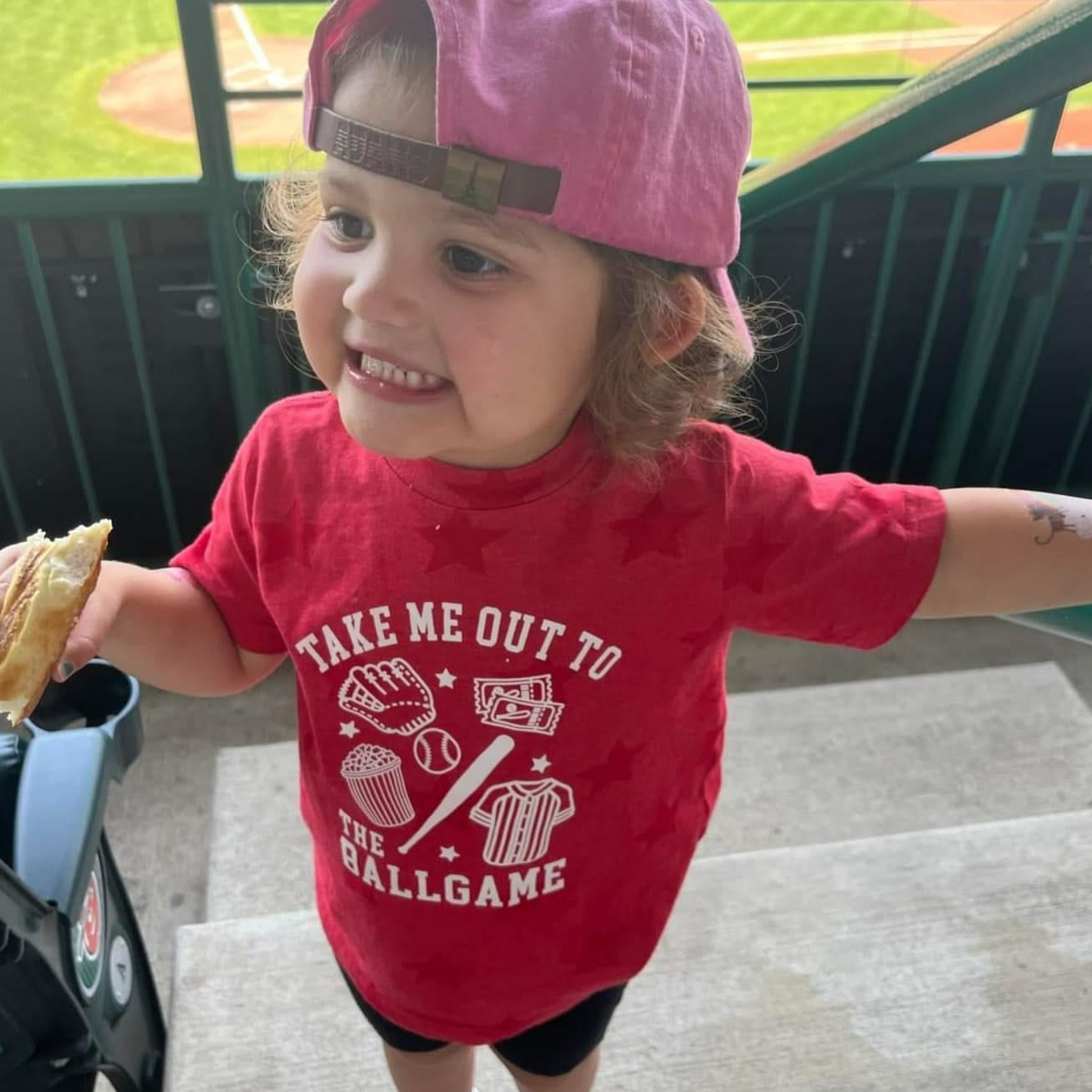 Take Me Out to the Ballgame - Short Sleeve Child Shirt Little Mama Shirt Shop