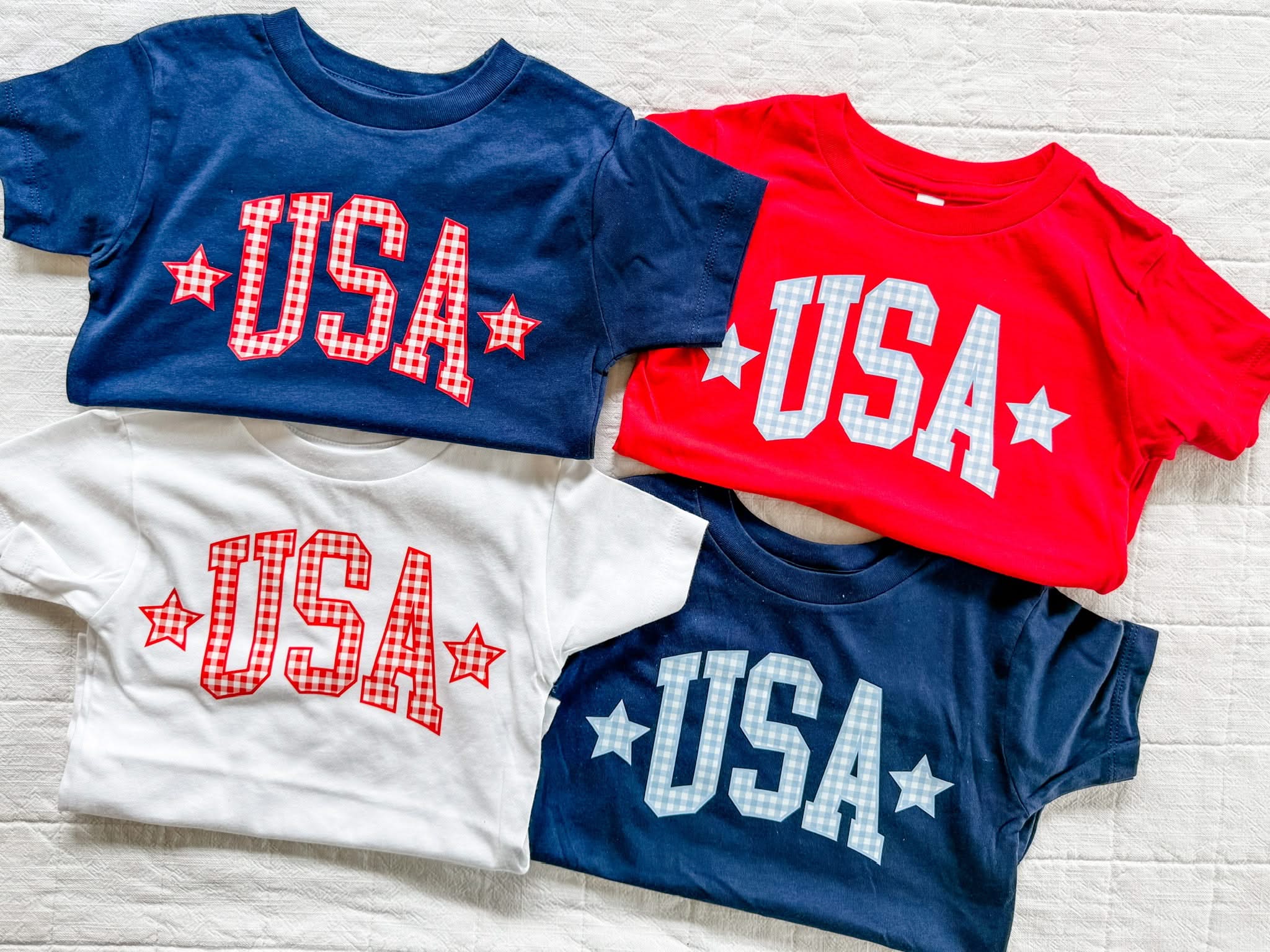 USA Gingham Tee - Mommy and Me Coordinating Tee Set - Red White & Blue Patriotic T-Shirts | Little Mama Shirt Shop (Copy) Little Mama Shirt Shop LLC