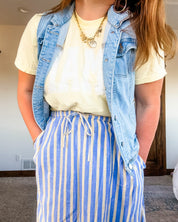 Mama - Varsity Outline - Comfort Colors Tee Little Mama Shirt Shop LLC