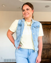 Mama - Varsity Outline - Comfort Colors Tee Little Mama Shirt Shop LLC