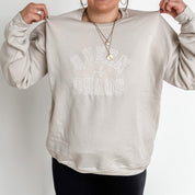 Embroidered Super Soft Fleece Crewneck - QUEEN OF CHAOS Little Mama Shirt Shop LLC