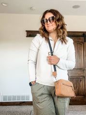 BE WELL. / LOVE THE JOURNEY - Embroidered/Printed Performance Quarter Zip Little Mama Shirt Shop LLC