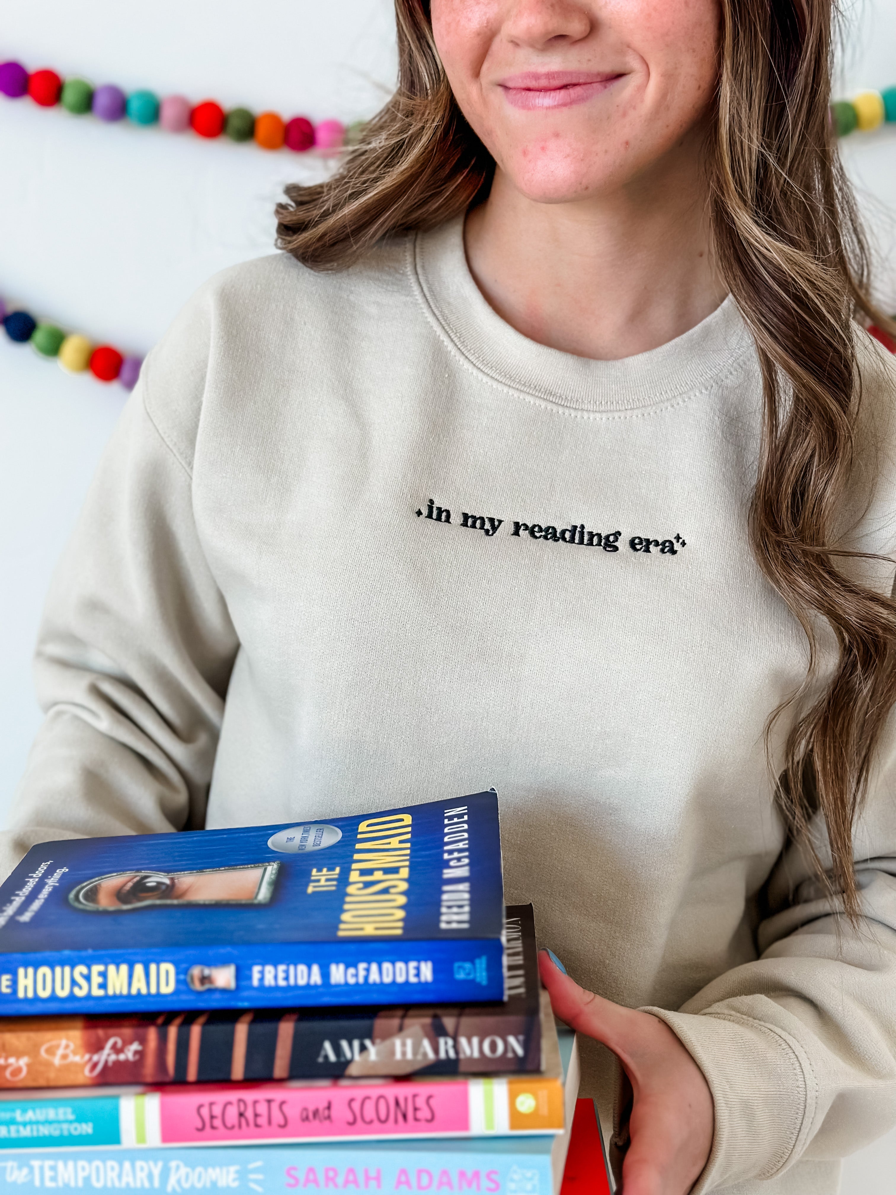 Embroidered Basic Fleece - In My Reading Era Little Mama Shirt Shop LLC