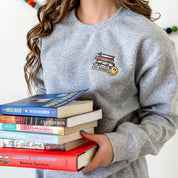 Embroidered Basic Fleece Crewneck - TBR PILE OF BOOKS Little Mama Shirt Shop LLC