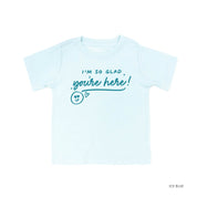 I'm So Glad You're Here! - TONE ON TONE - Short Sleeve Child Shirt Little Mama Shirt Shop