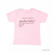 I'm So Glad You're Here! - TONE ON TONE - Short Sleeve Child Shirt Little Mama Shirt Shop