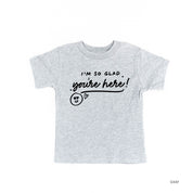 I'm So Glad You're Here! - TONE ON TONE - Short Sleeve Child Shirt Little Mama Shirt Shop