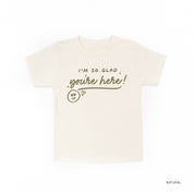 I'm So Glad You're Here! - TONE ON TONE - Short Sleeve Child Shirt Little Mama Shirt Shop