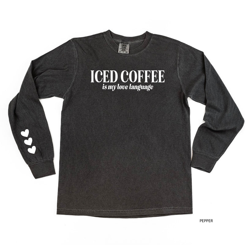 Iced Coffee Is My Love Language (sd) - LONG SLEEVE Comfort Colors Tee