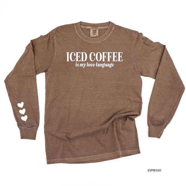 Iced Coffee Is My Love Language (sd) - LONG SLEEVE Comfort Colors Tee