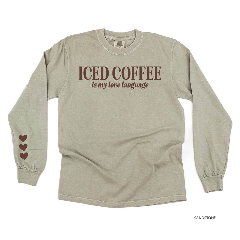 Iced Coffee Is My Love Language (sd) - LONG SLEEVE Comfort Colors Tee