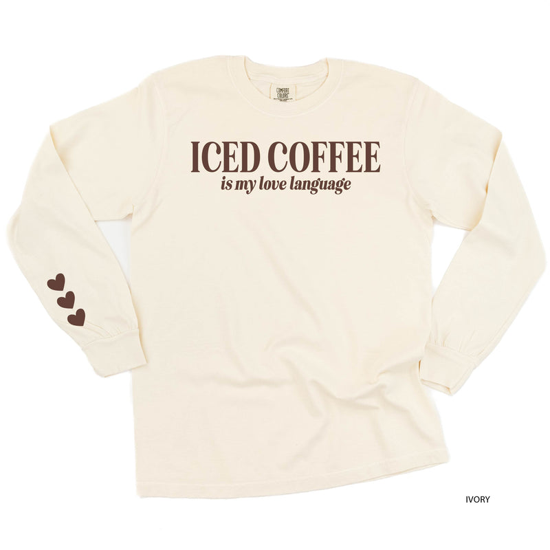 Iced Coffee Is My Love Language (sd) - LONG SLEEVE Comfort Colors Tee