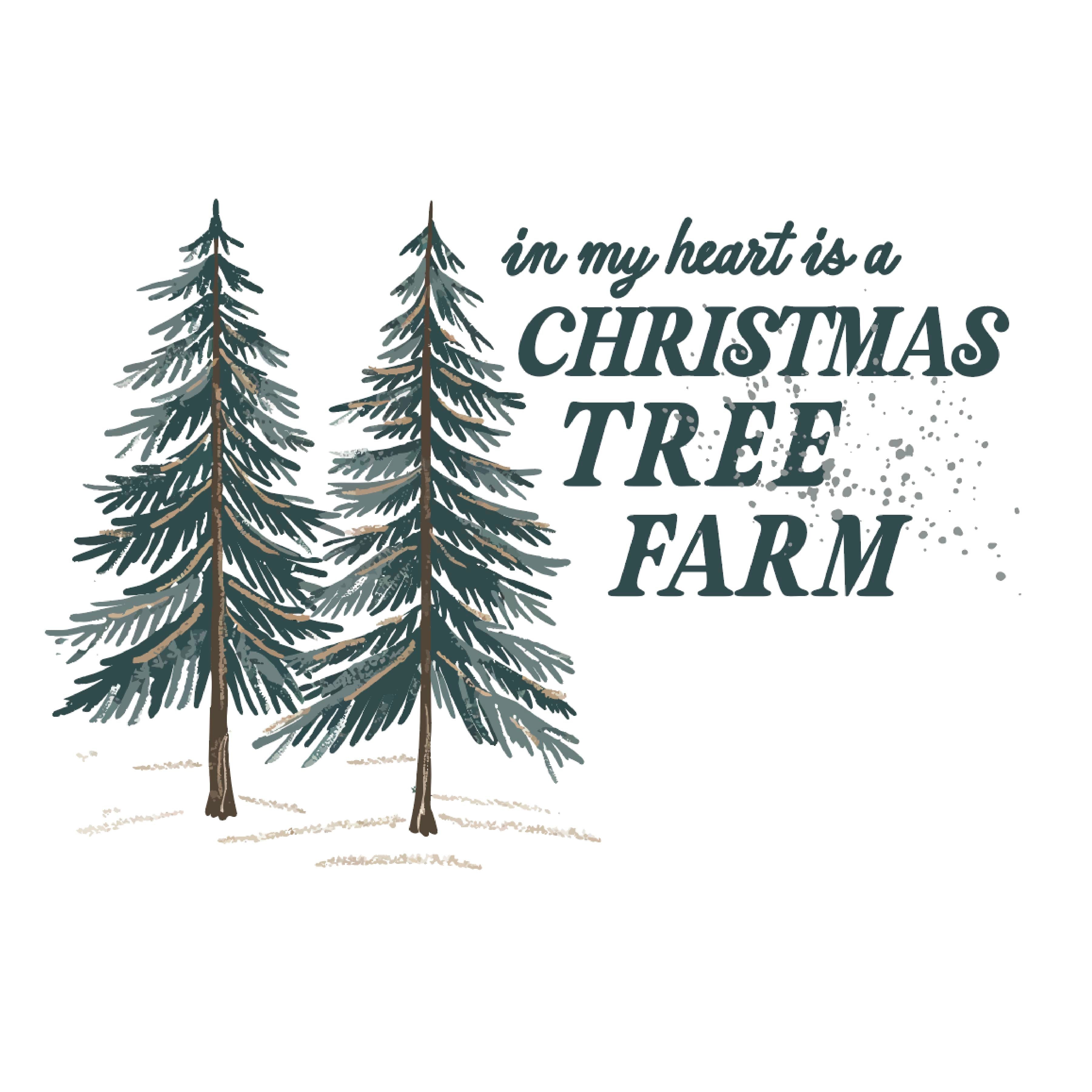 LMSS® STICKER - In My Heart is a Christmas Tree Farm Little Mama Shirt Shop LLC
