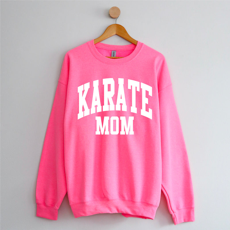 Varsity Style - KARATE MOM - BASIC FLEECE CREWNECK