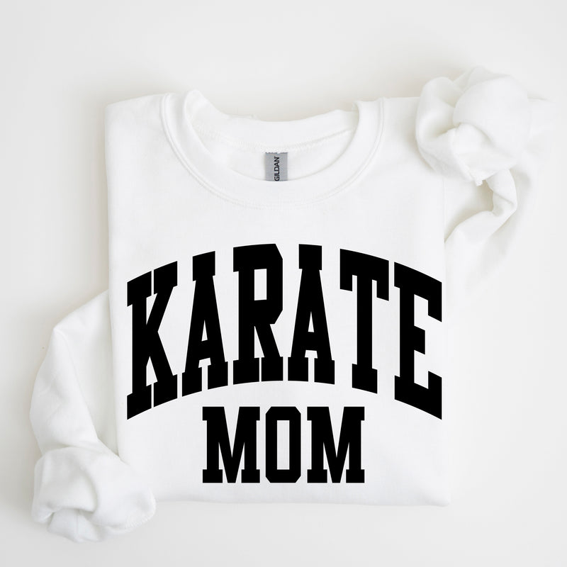 Varsity Style - KARATE MOM - BASIC FLEECE CREWNECK