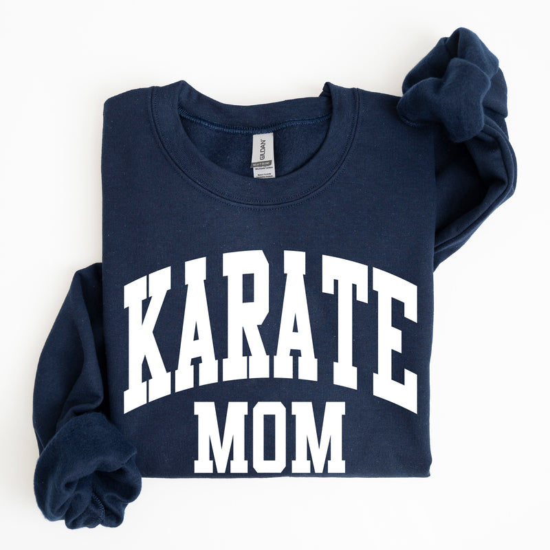 Varsity Style - KARATE MOM - BASIC FLEECE CREWNECK