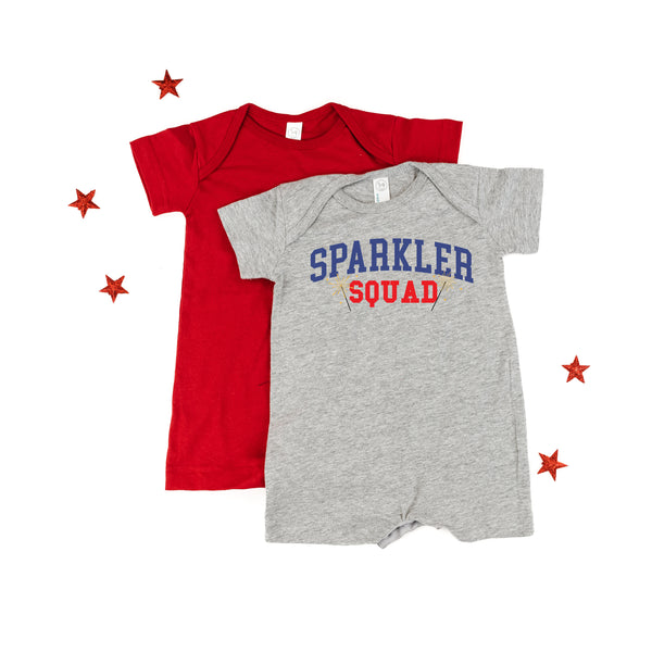 Sparkler Squad - Short Sleeve / Shorts - One Piece Baby Romper