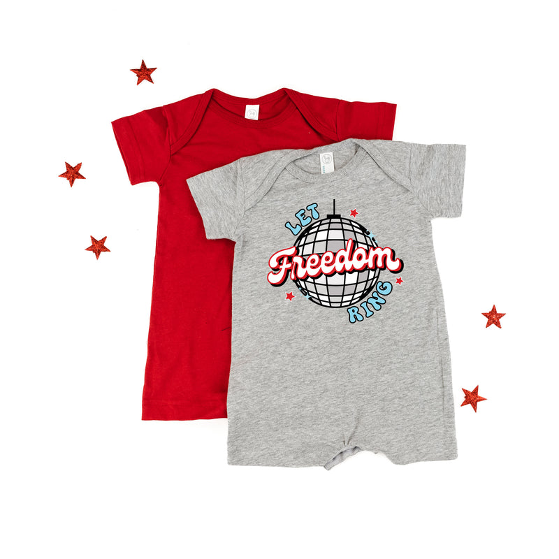 Let Freedom Ring - Disco Ball - Short Sleeve / Shorts - One Piece Baby Romper