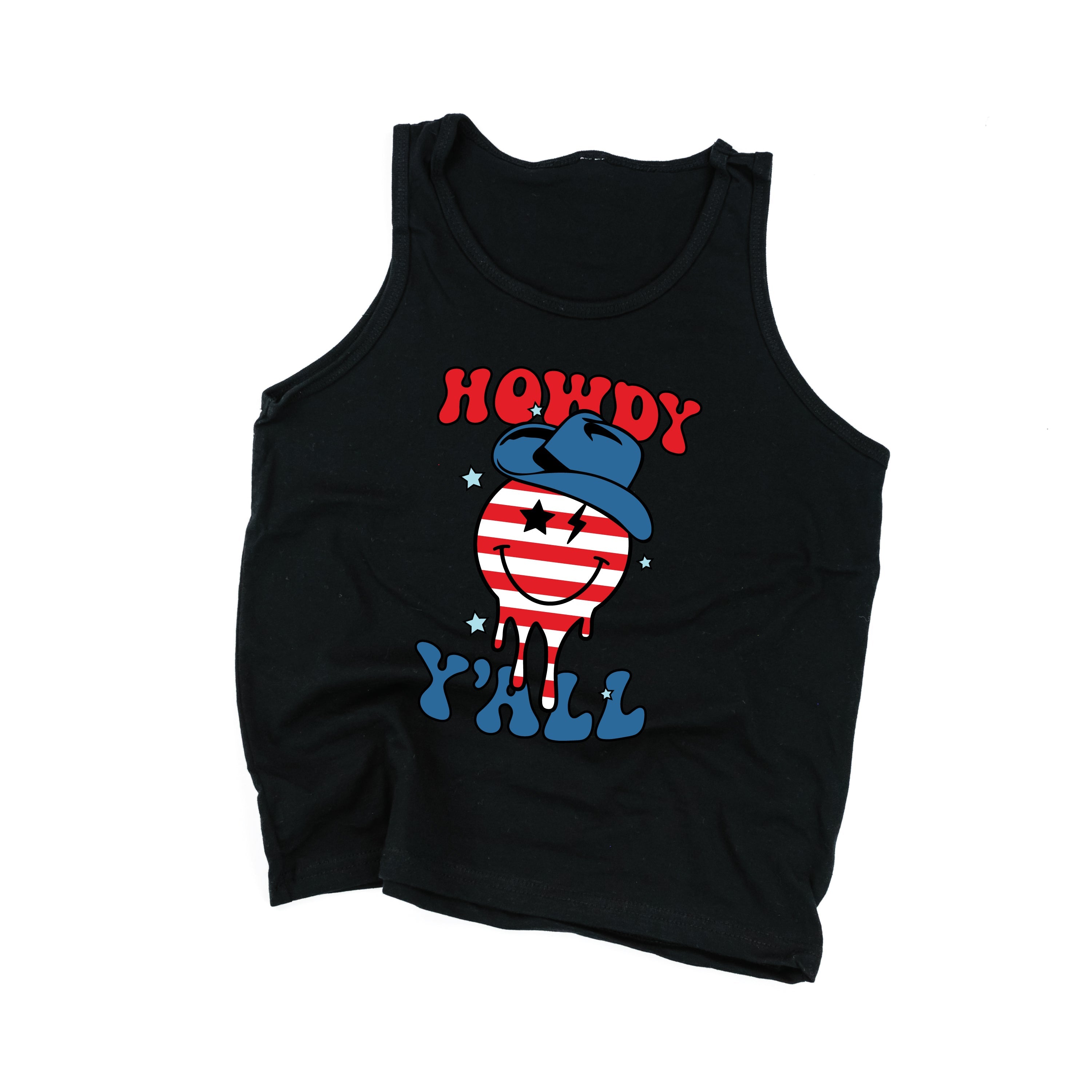 Howdy Y'all - Cowboy Smiley - Child Jersey TANK Little Mama Shirt Shop