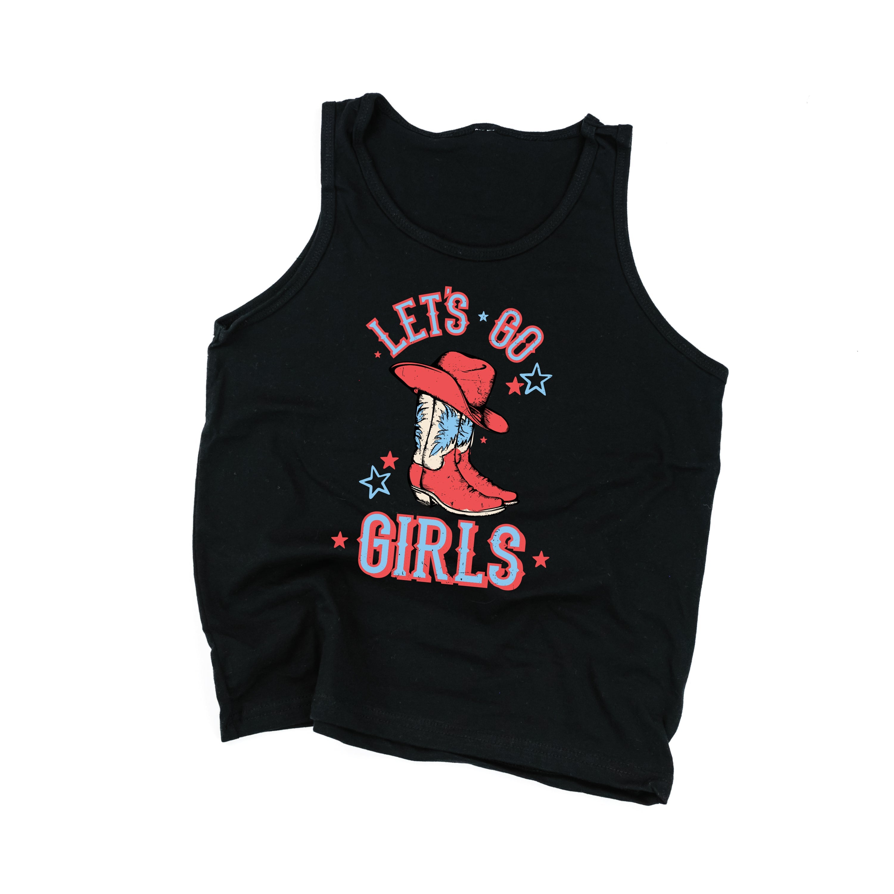 Patriotic Cowgirl - Let's Go Girls - Child Jersey TANK Little Mama Shirt Shop