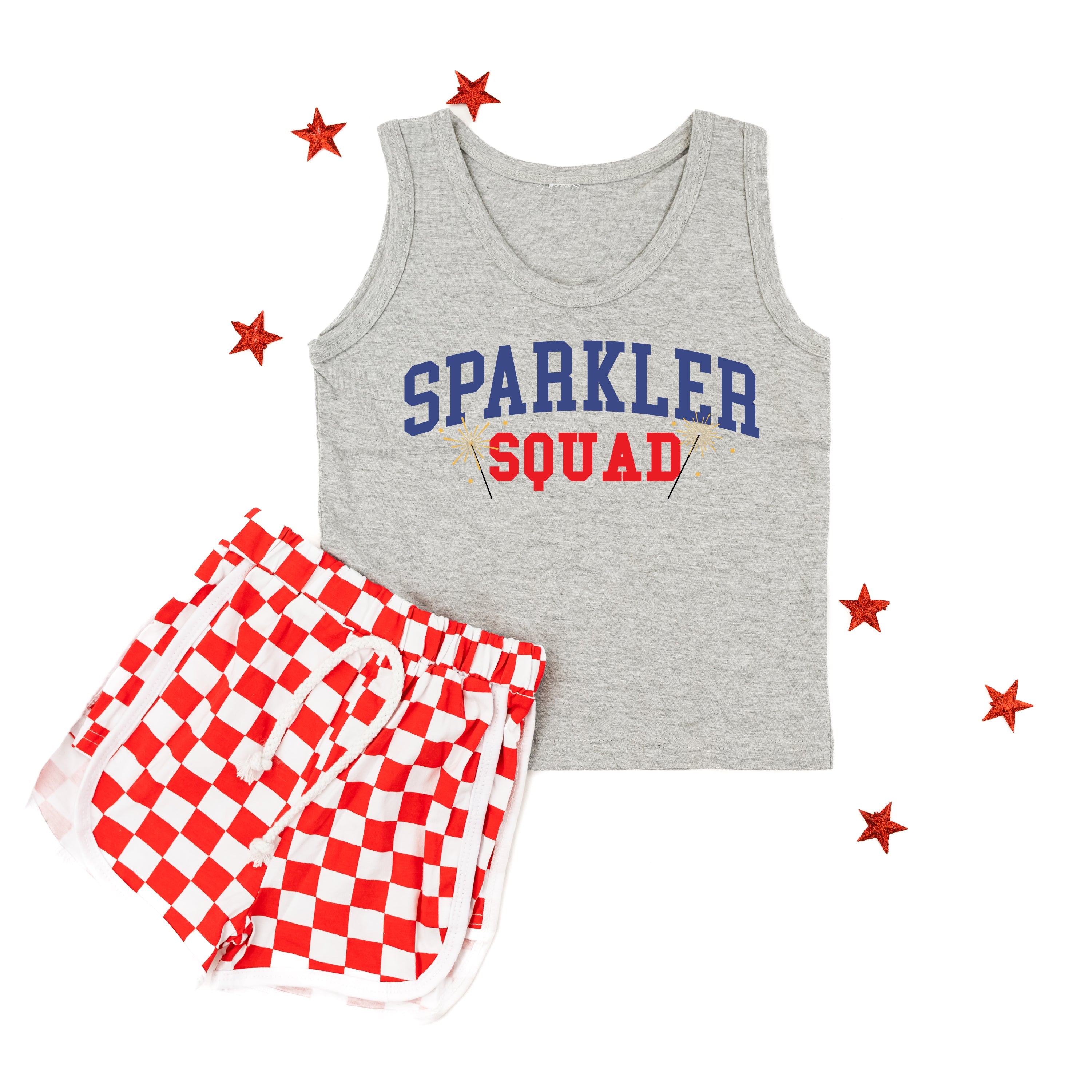Sparkler Squad - Child Jersey TANK Little Mama Shirt Shop