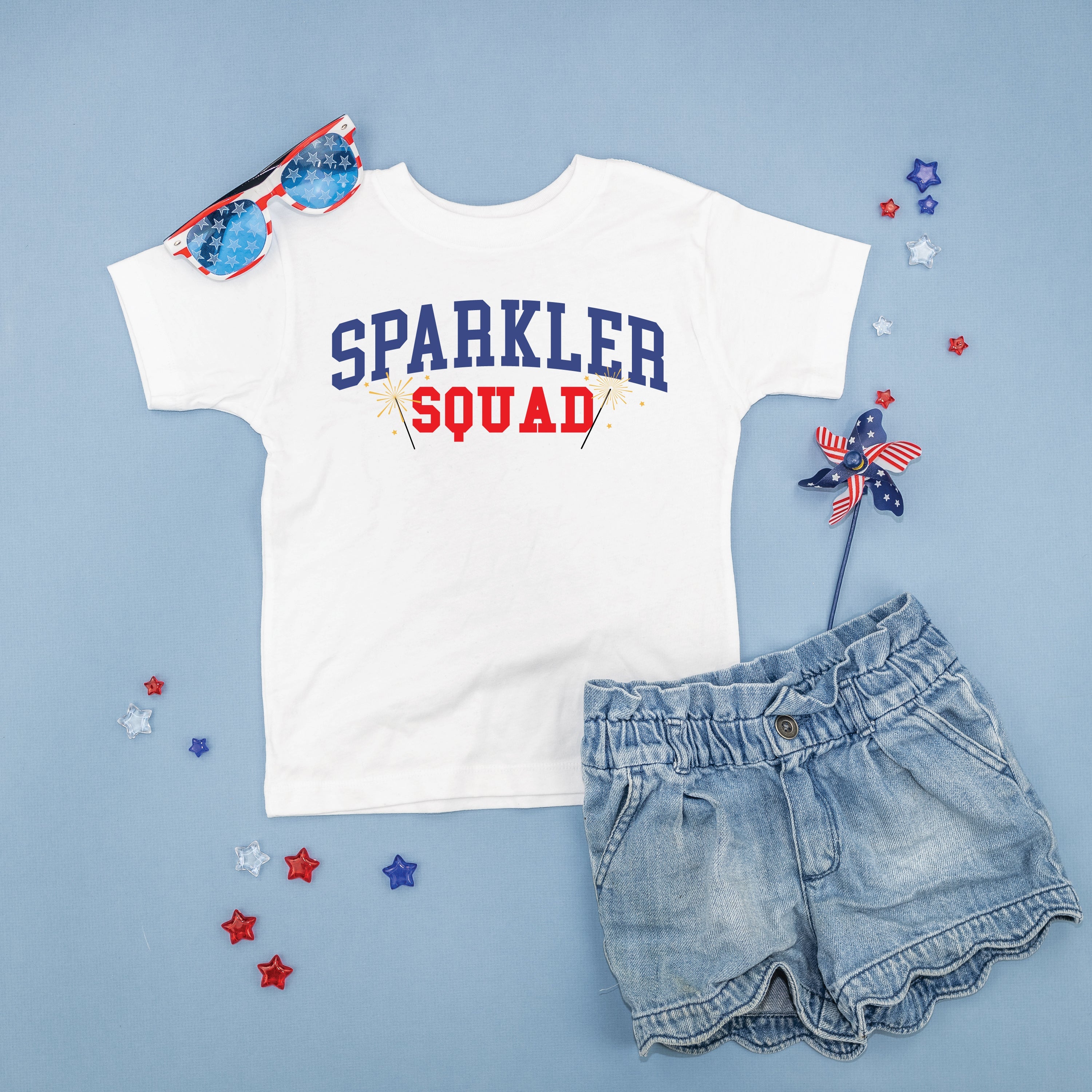 Sparkler Squad - Child Tee Little Mama Shirt Shop