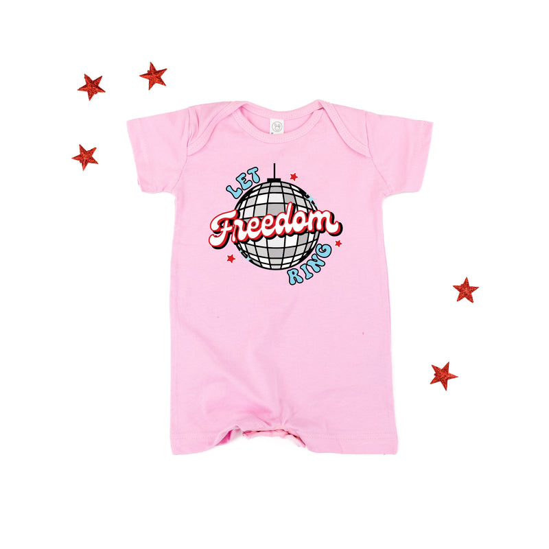 Let Freedom Ring - Disco Ball - Short Sleeve / Shorts - One Piece Baby Romper