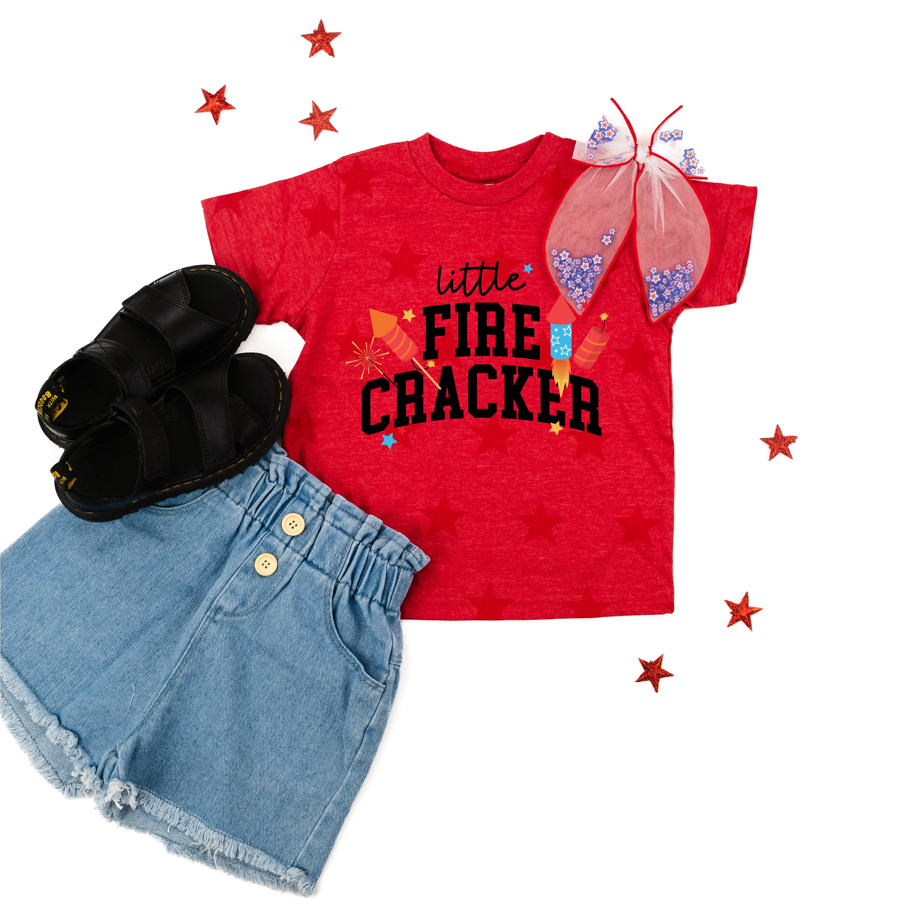 Little Firecracker - Child STAR Tee Little Mama Shirt Shop