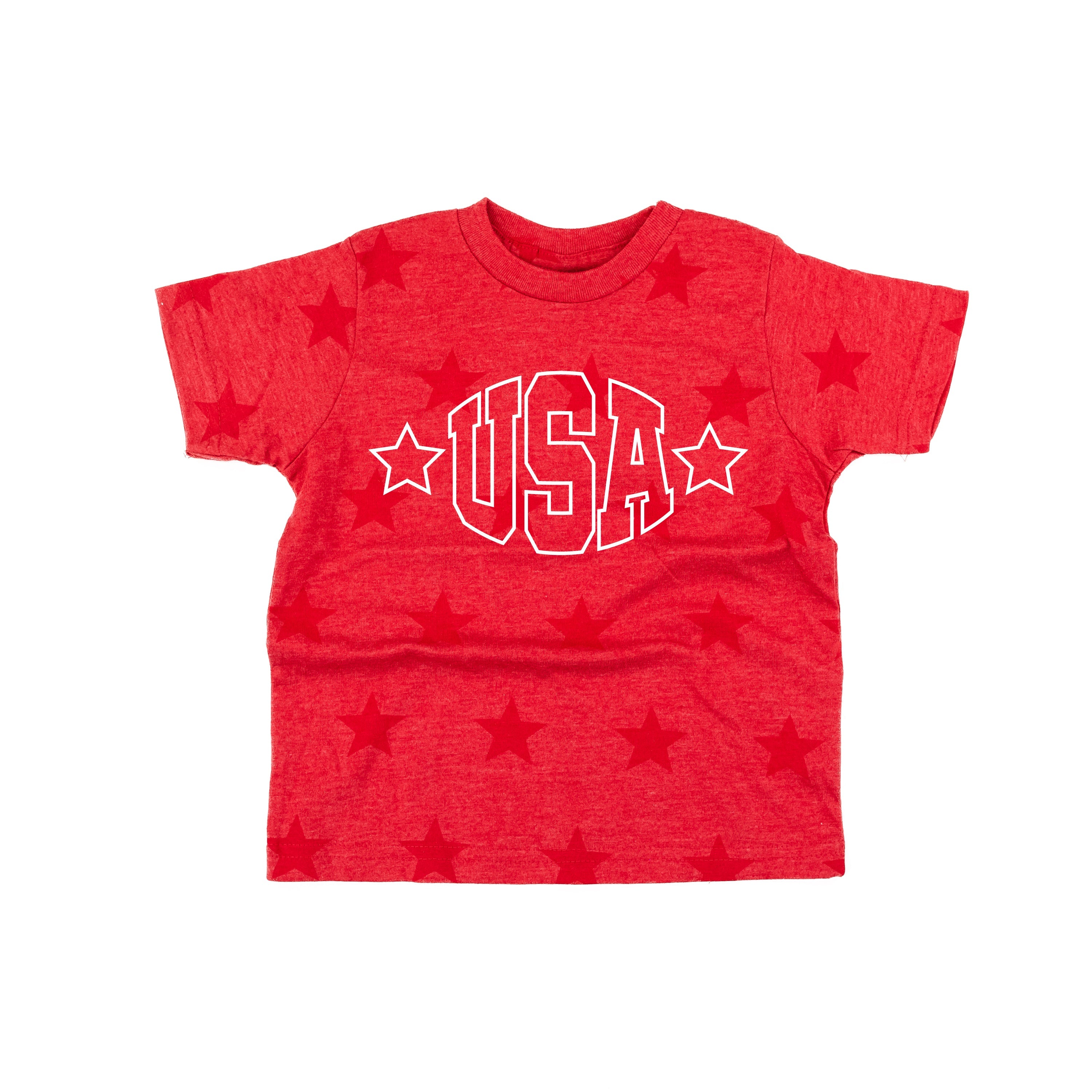 USA - Hollow Font - Child STAR Tee Little Mama Shirt Shop
