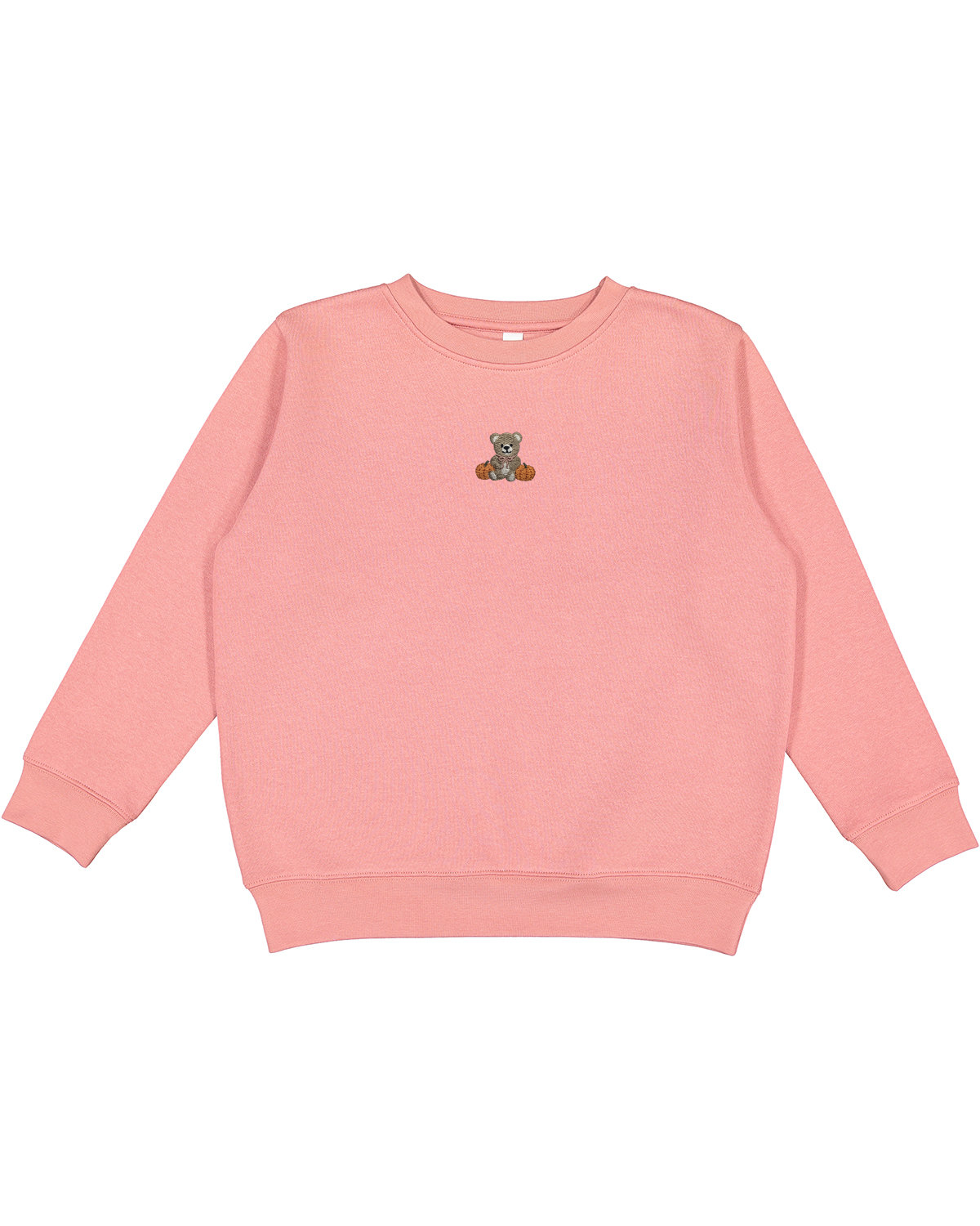 Embroidered Child Sweater - Fall Teddy Bear (center) Little Mama Shirt Shop