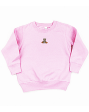 Embroidered Child Sweater - Fall Teddy Bear (center) Little Mama Shirt Shop
