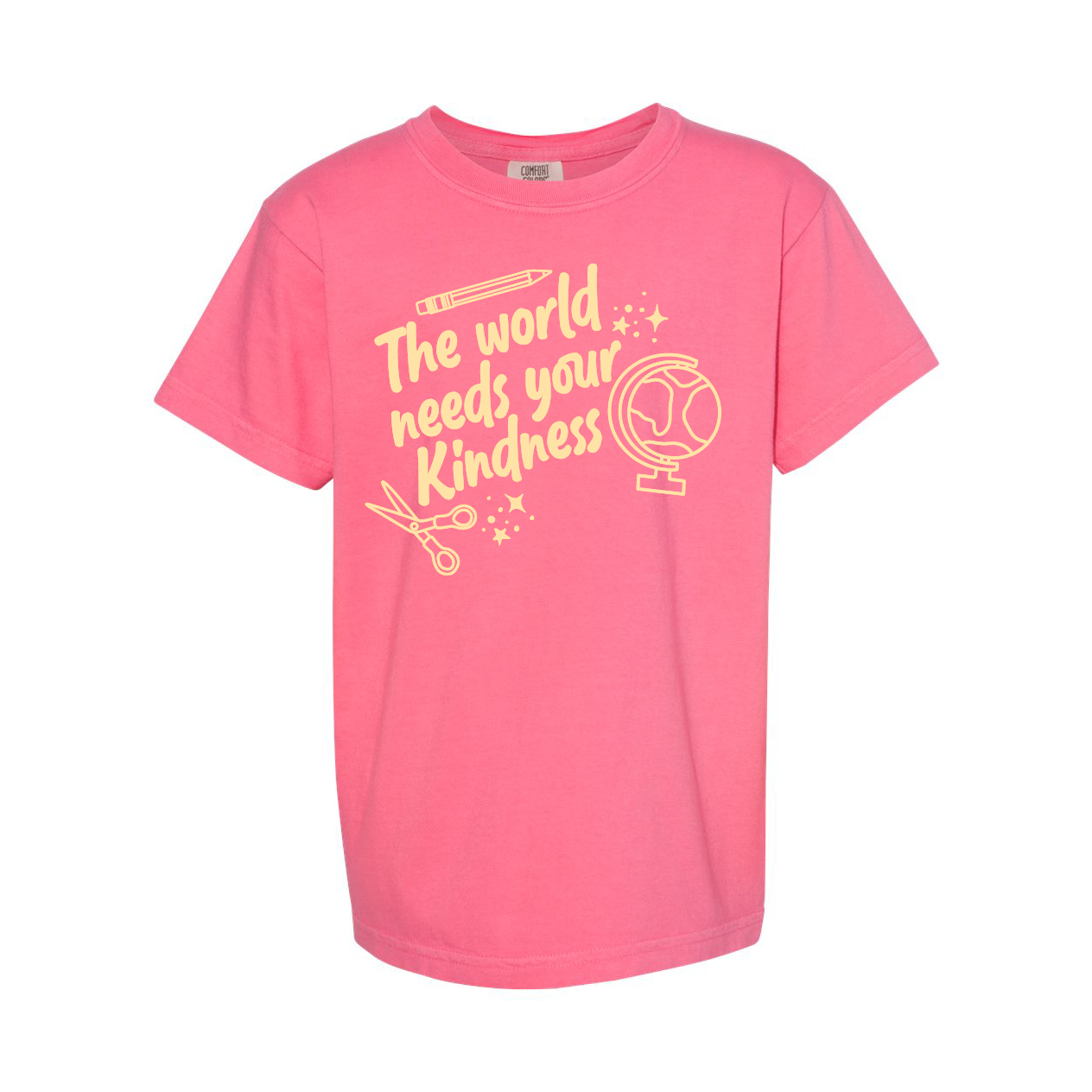 The World Needs Your Kindness - YOUTH Comfort Colors Tee Little Mama Shirt Shop