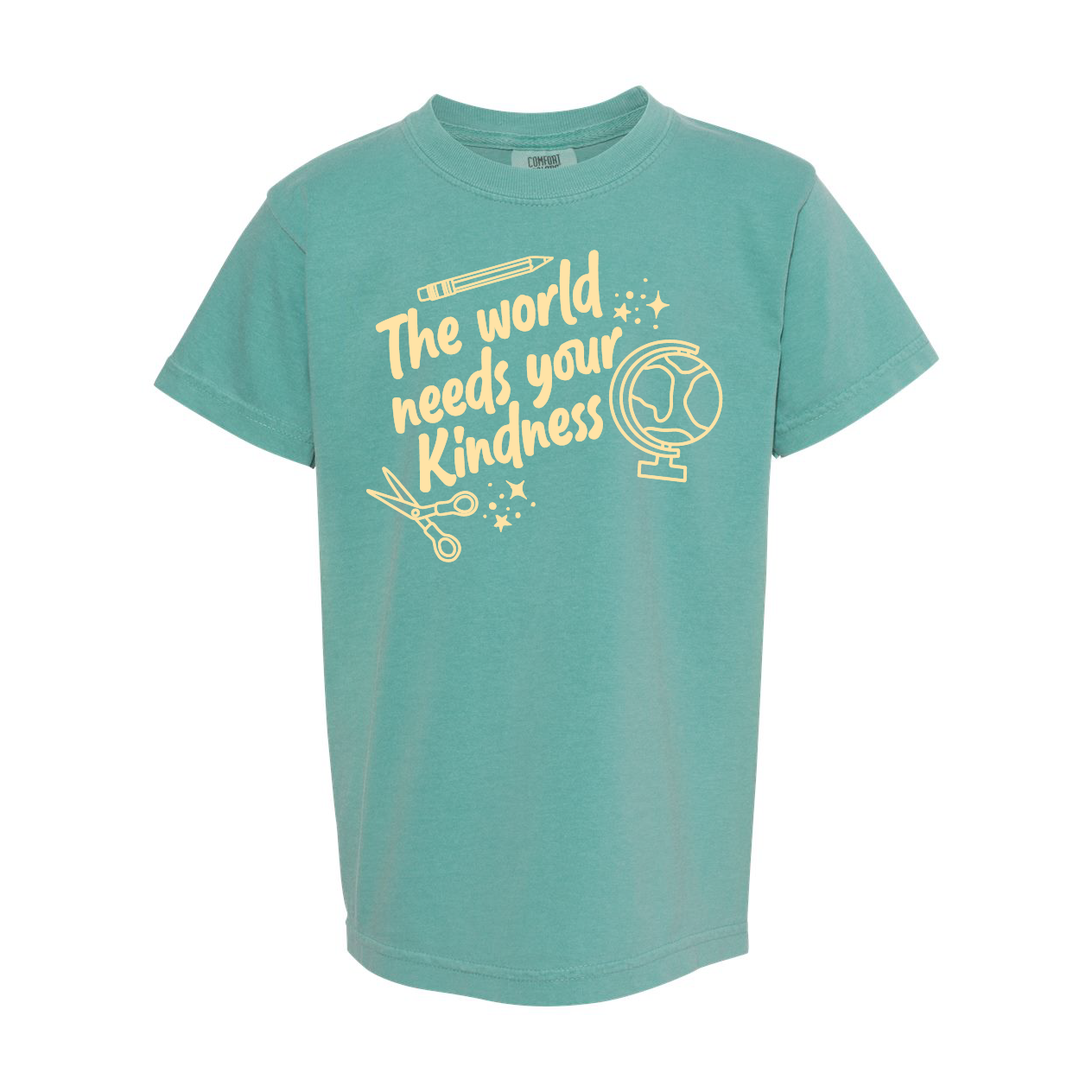 The World Needs Your Kindness - YOUTH Comfort Colors Tee Little Mama Shirt Shop