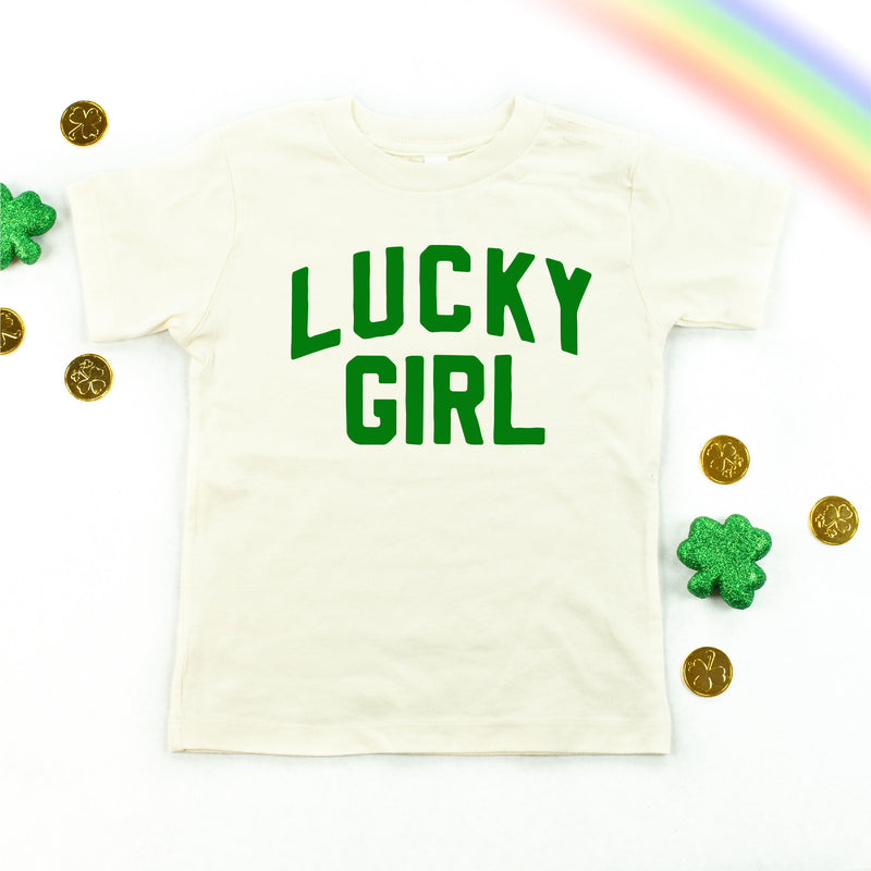 Arched LUCKY GIRL - Short Sleeve Child Shirt